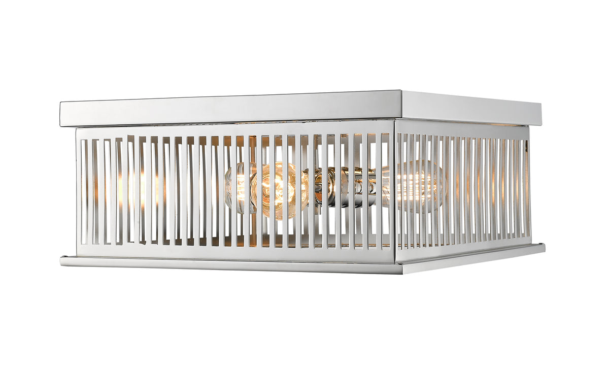 Plafonnier carré Camellia Nickel poli, 15" – vue 3