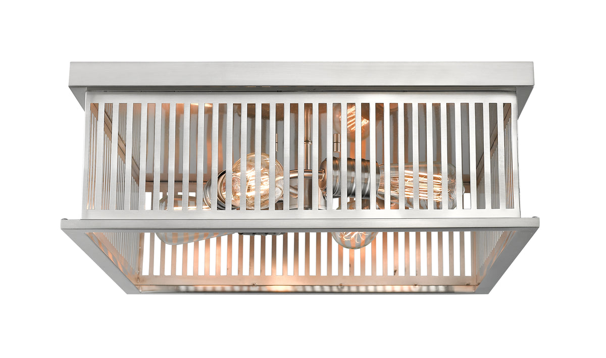 Plafonnier carré Camellia Nickel brossé, 18" – vue 2