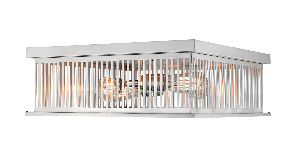 Plafonnier carré Camellia Nickel brossé, 18" – vue 3