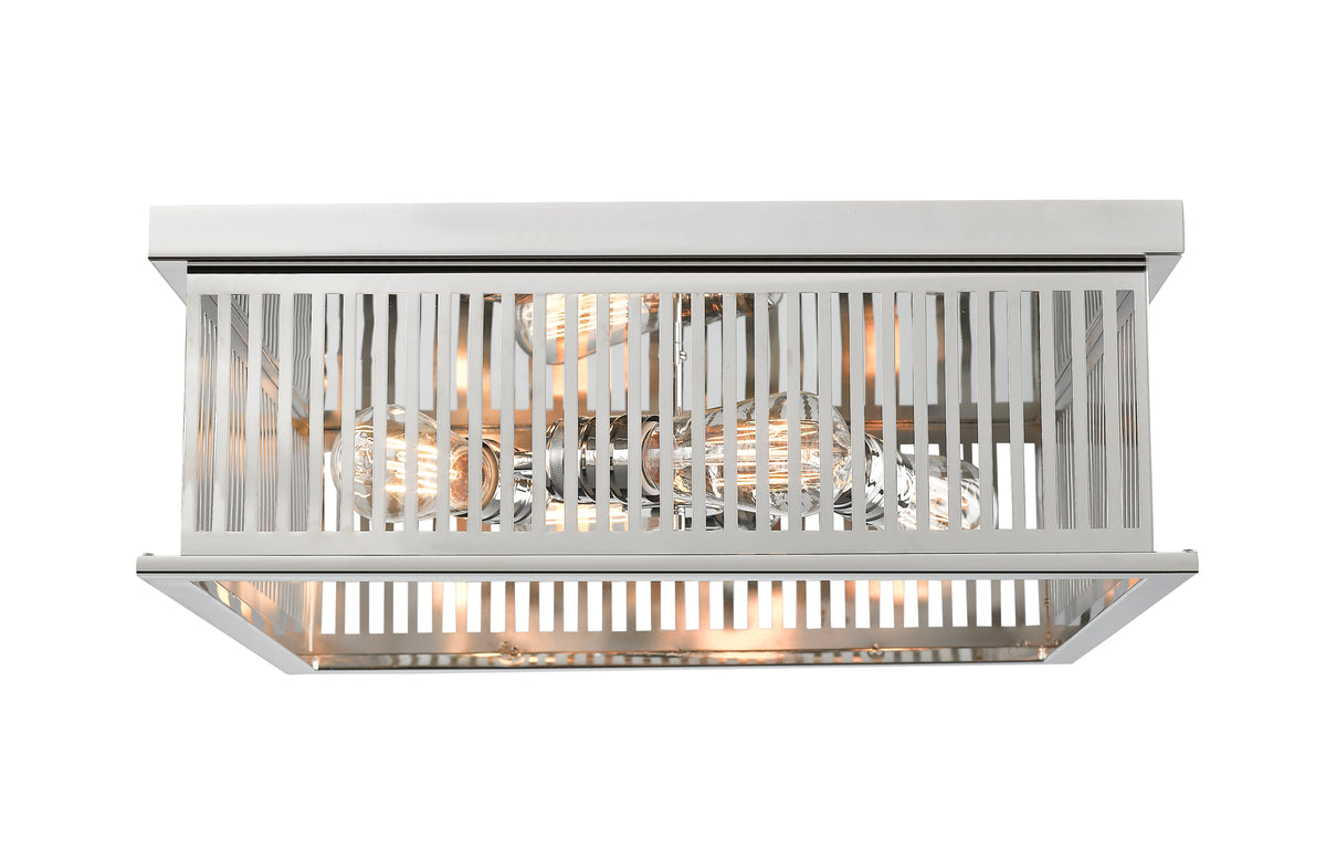Plafonnier carré Camellia Nickel poli, 18" – vue 2