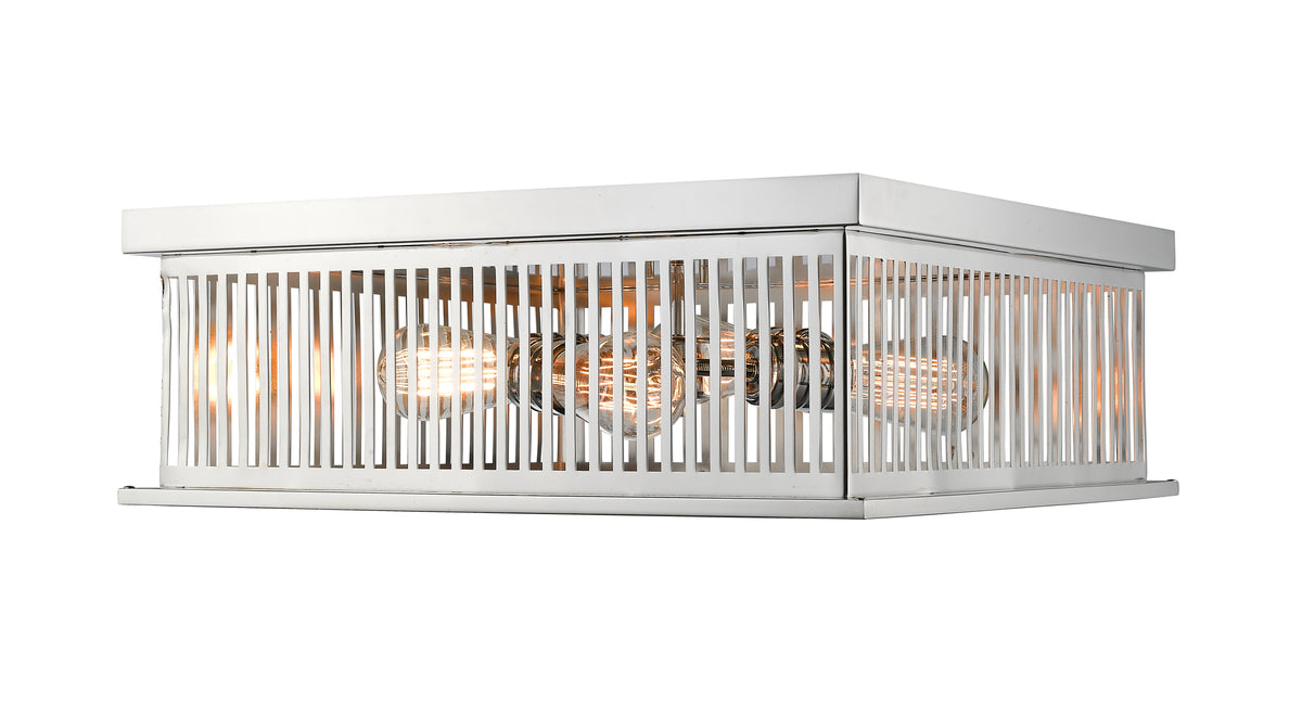Plafonnier carré Camellia Nickel poli, 18" – vue 3