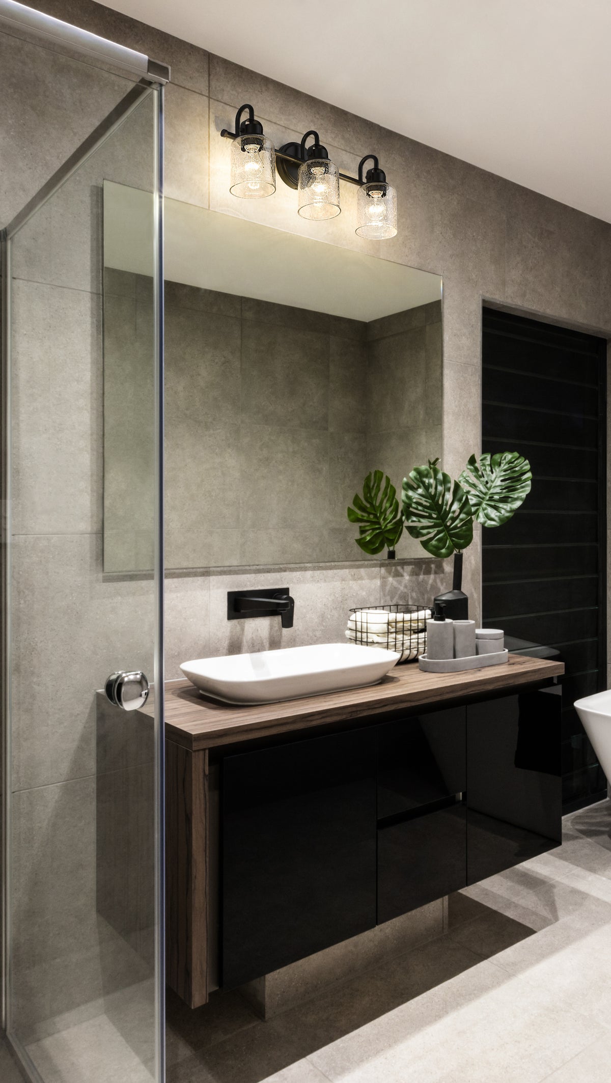 Luminaire de vanité Kinsley Noir mat, 22" – vue 2