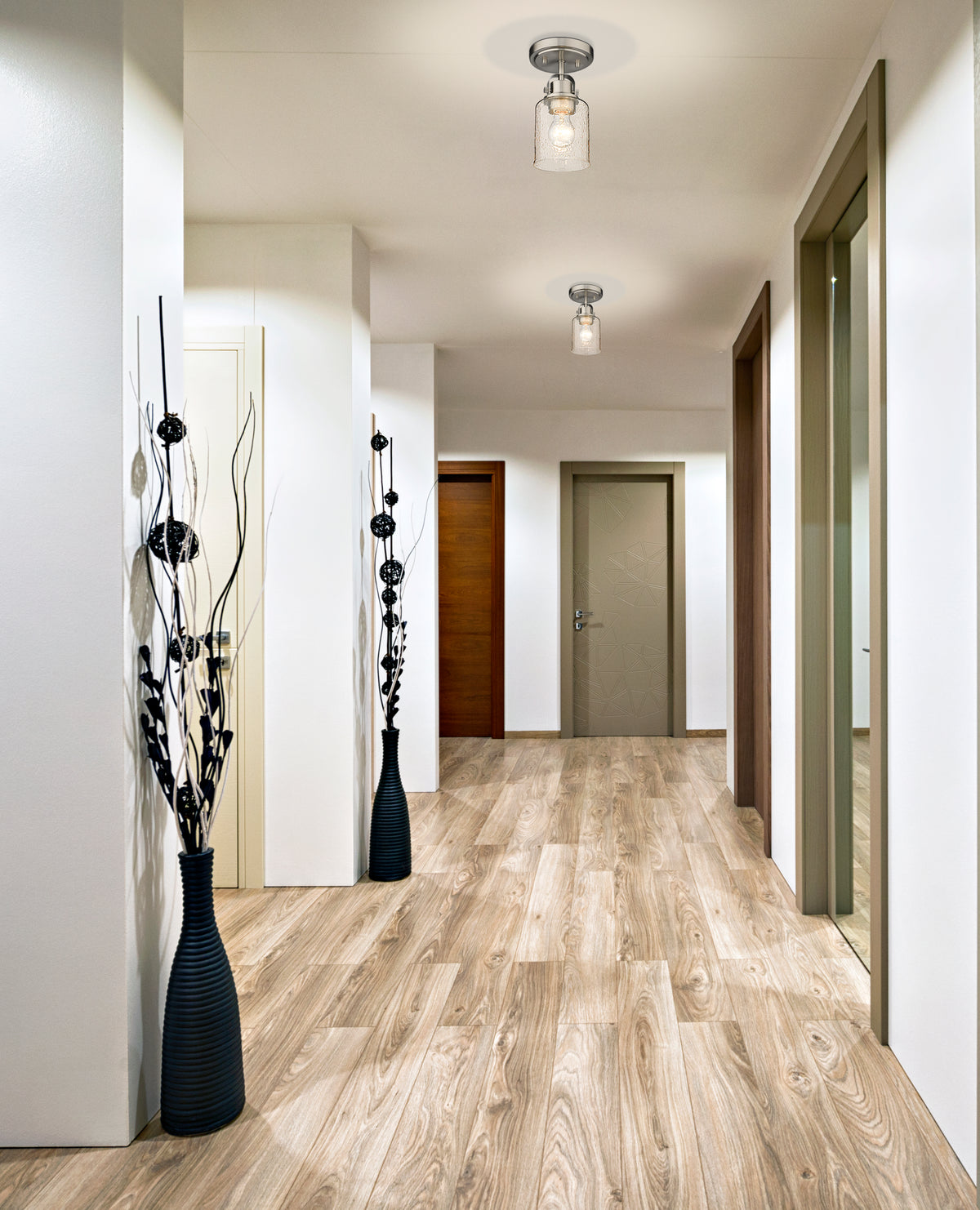 Semi-plafonnier Kinsley Nickel brossé – vue 2