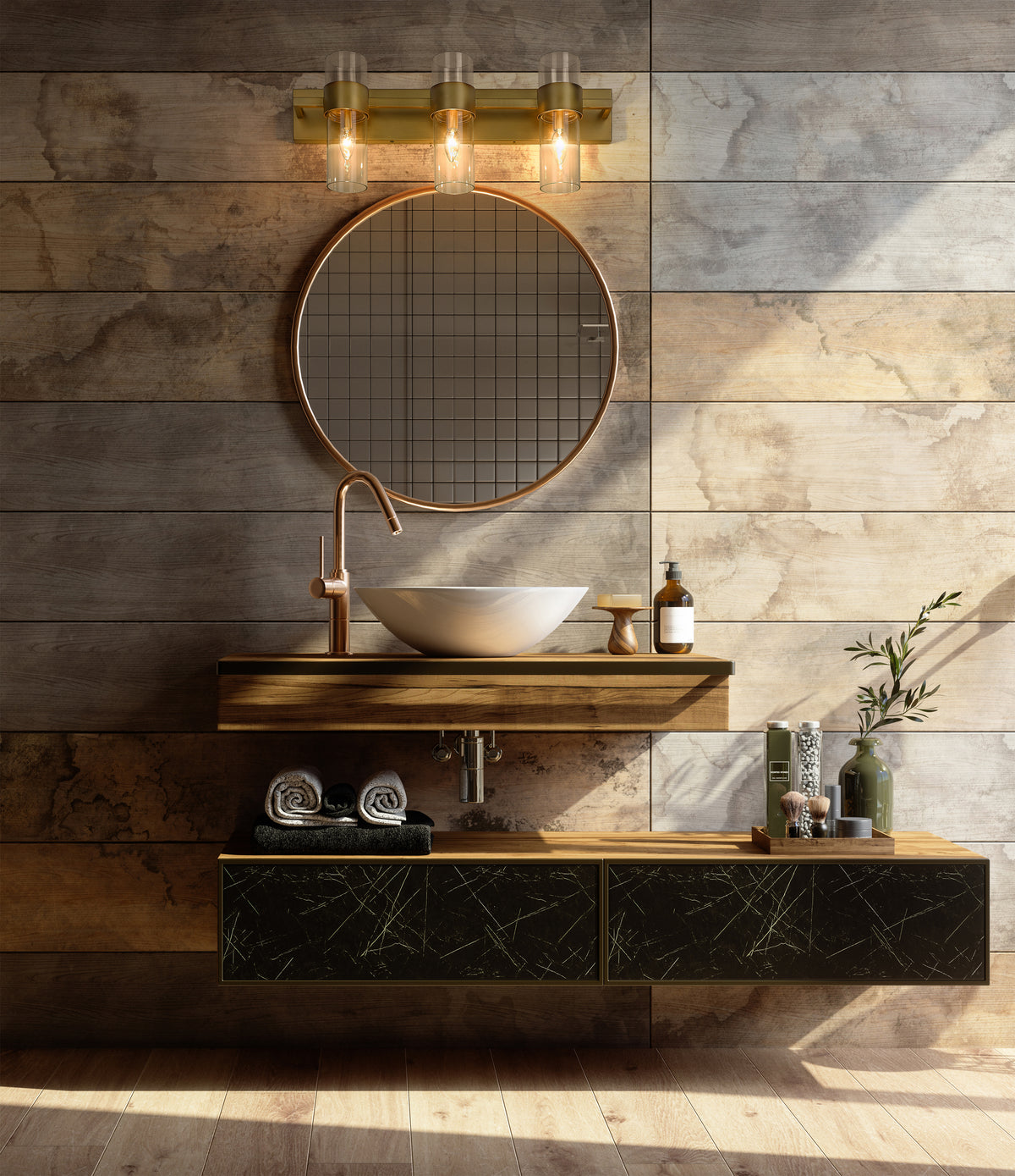 Luminaire de vanité Lawson Laiton frotté, 25" – vue 3