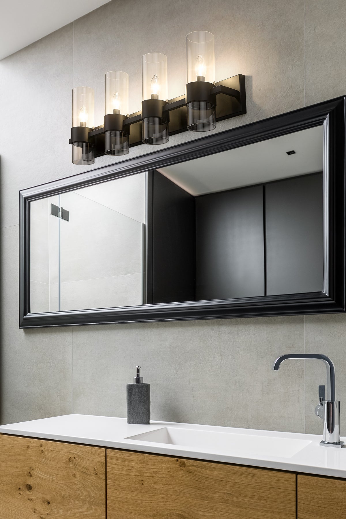 Luminaire de vanité Lawson Noir mat, 32" – vue 3