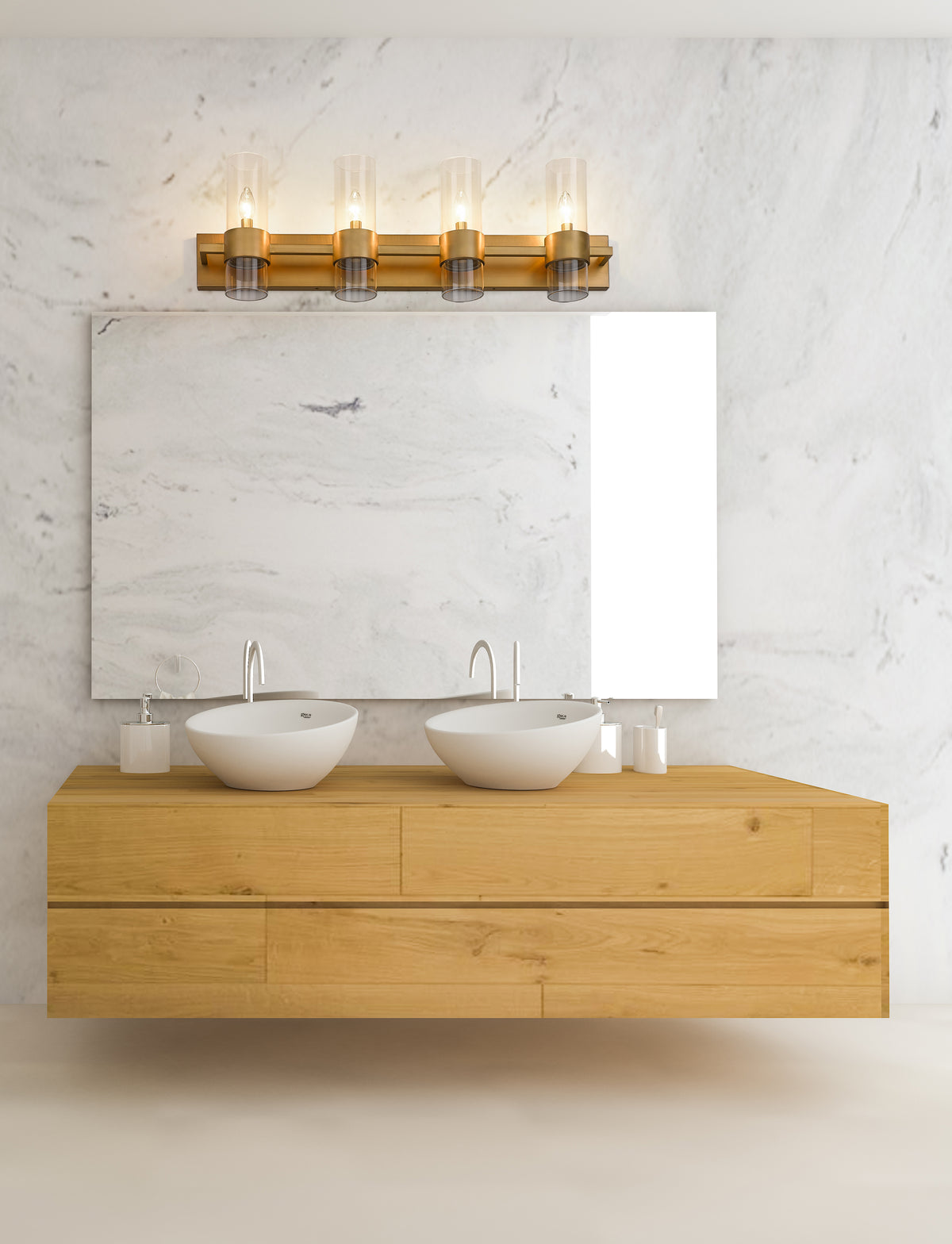 Luminaire de vanité Lawson Laiton frotté, 32" – vue 3
