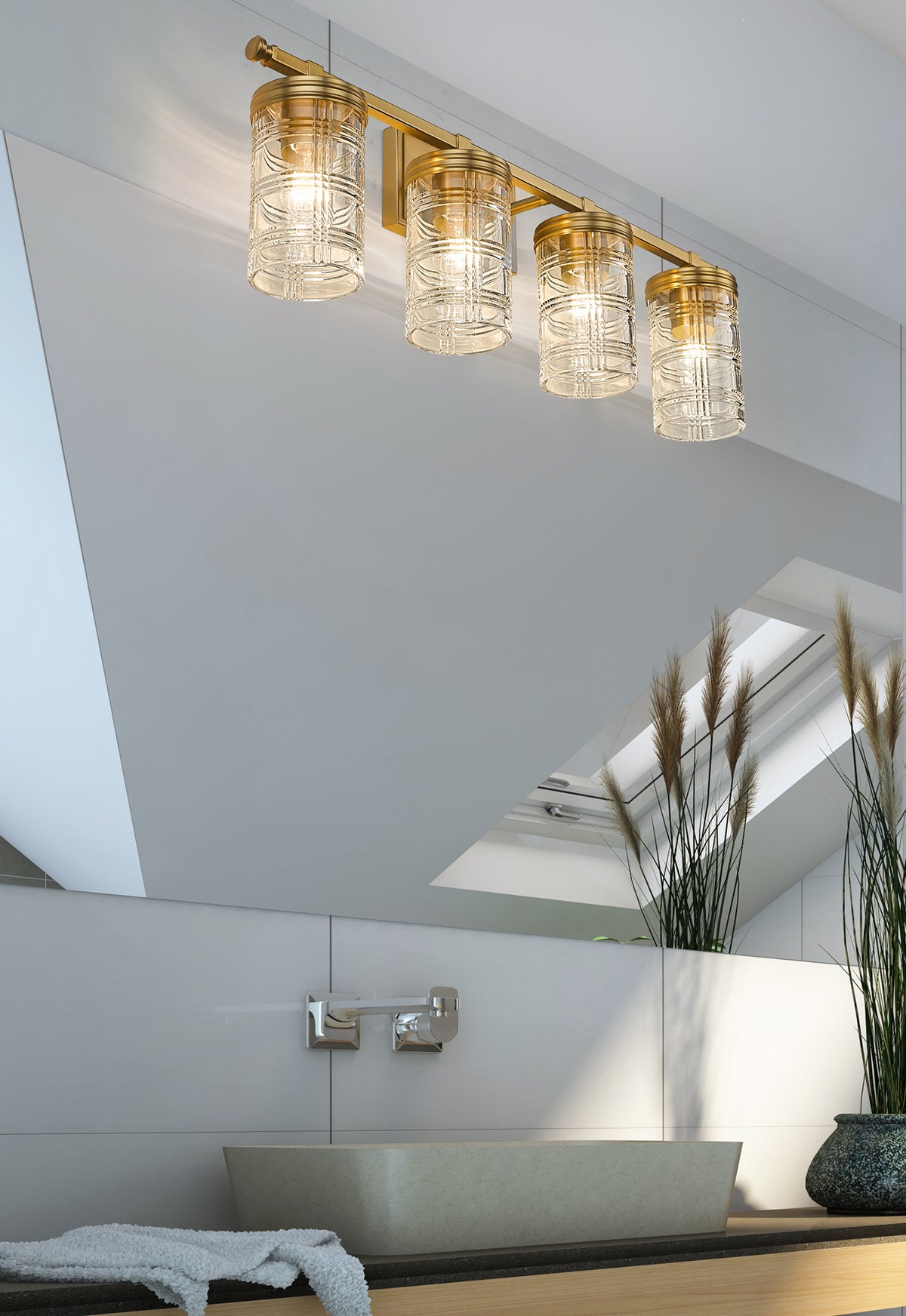 Luminaire de vanité Archer Or héritage, 32 3/4" – vue 2