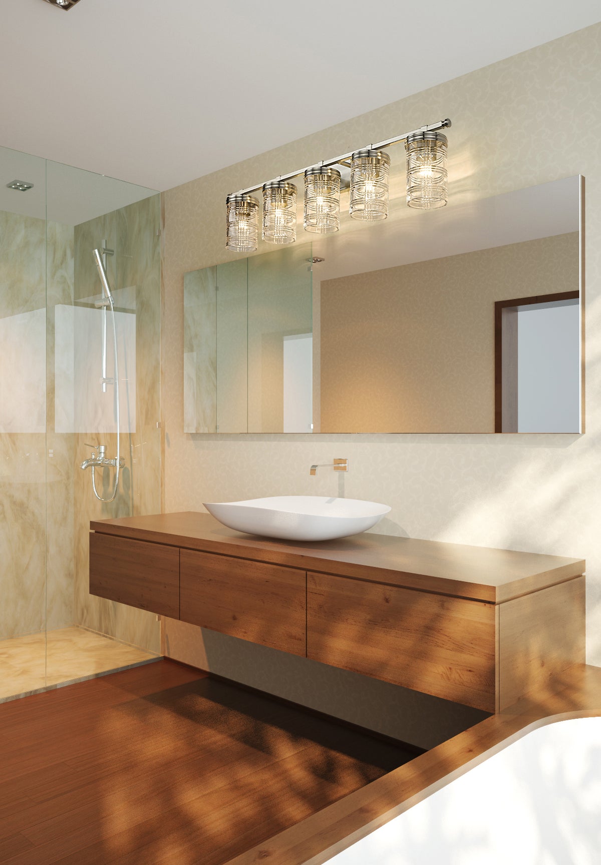 Luminaire de vanité Archer Nickel brossé, 38" – vue 3