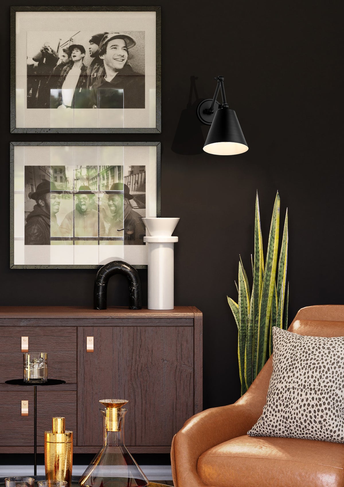 Applique murale Regent Noir mat – vue 3