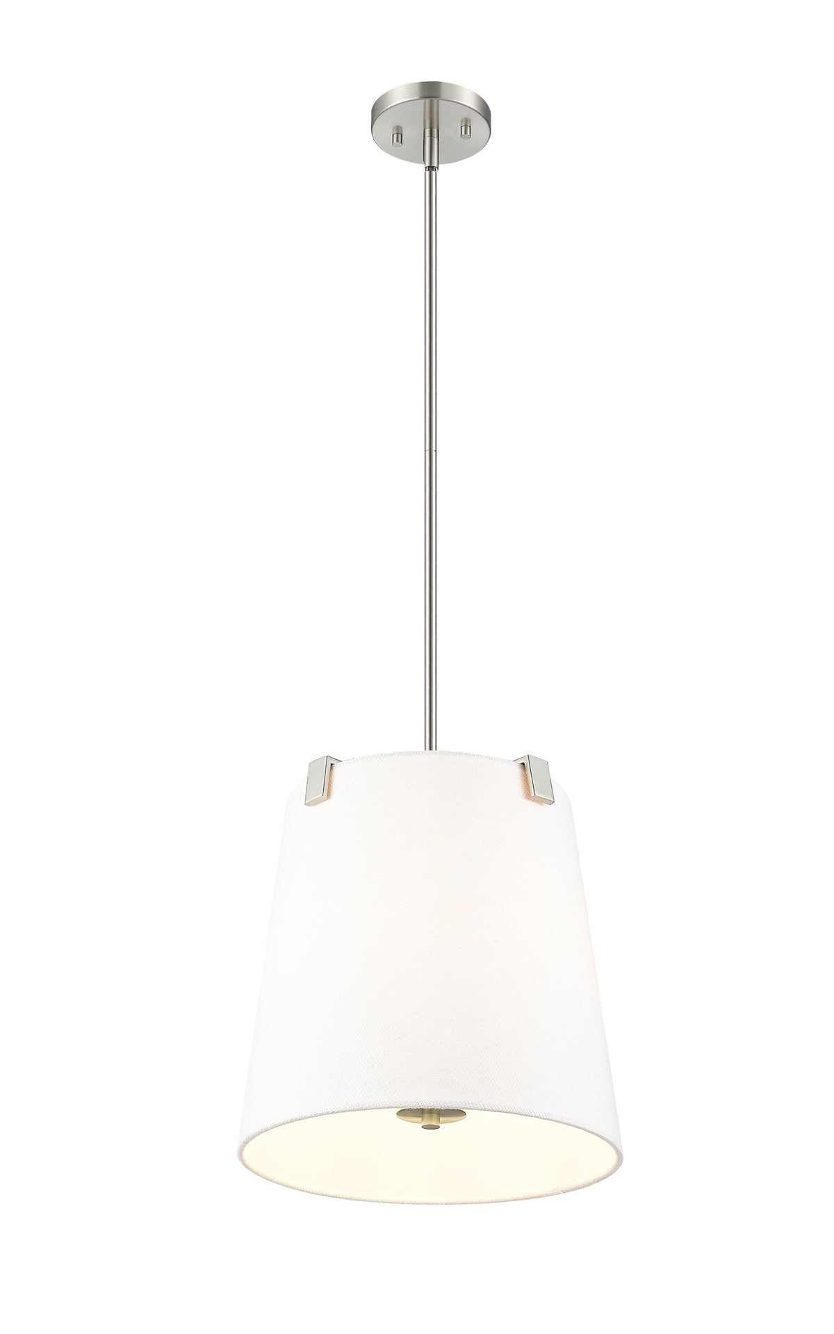 Suspension Weston Nickel brossé, Lin blanc, 13" – vue 5