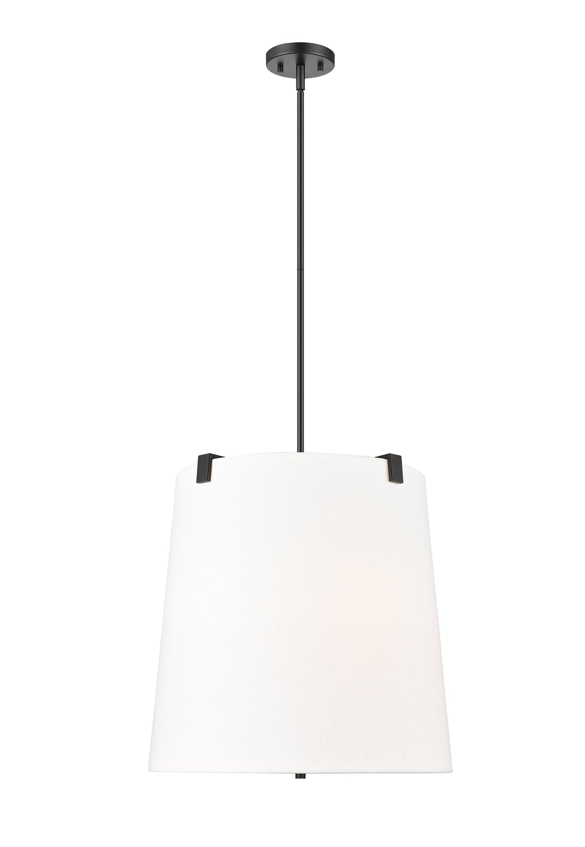 Suspension Weston Noir mat, Lin blanc, 18" – vue 4