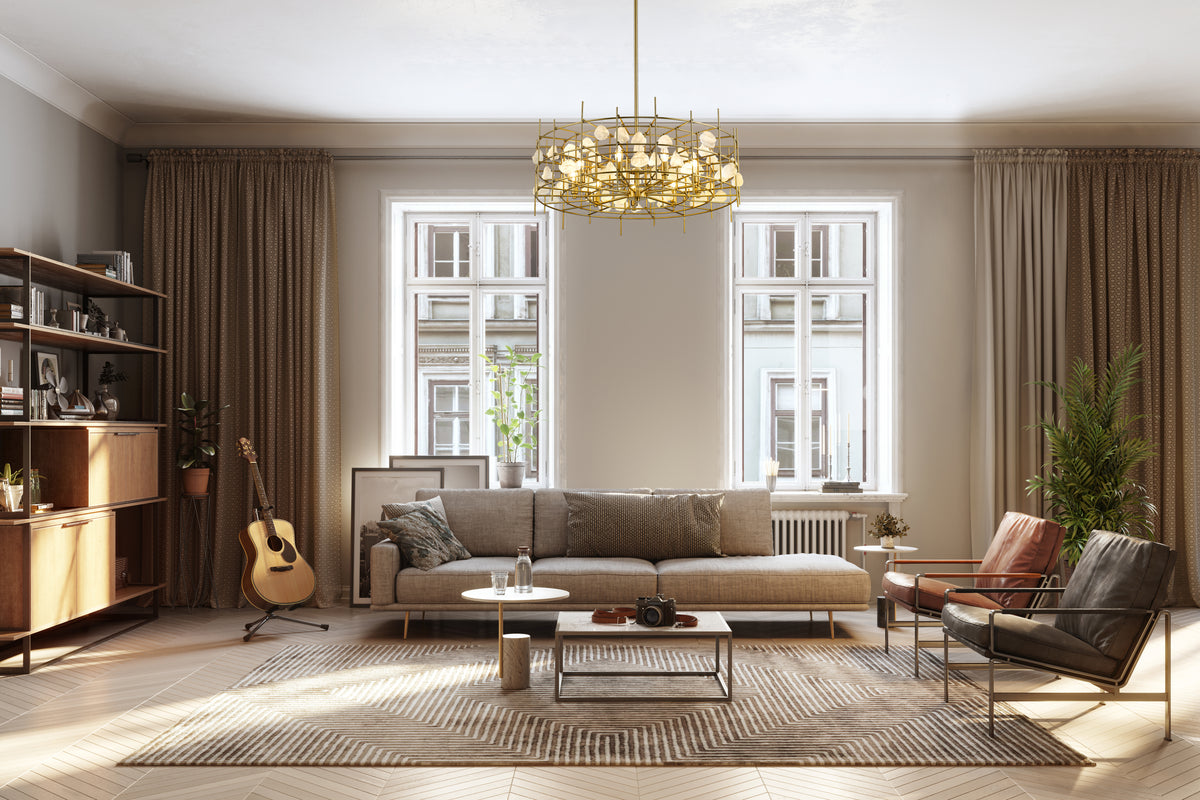 Lustre Garroway Laiton vieilli, 32" – vue 3