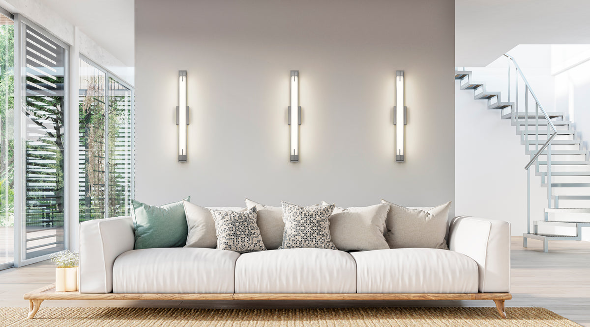 Barre d'éclairage de salle de bain Chase Nickel brossé, 33" – vue 3