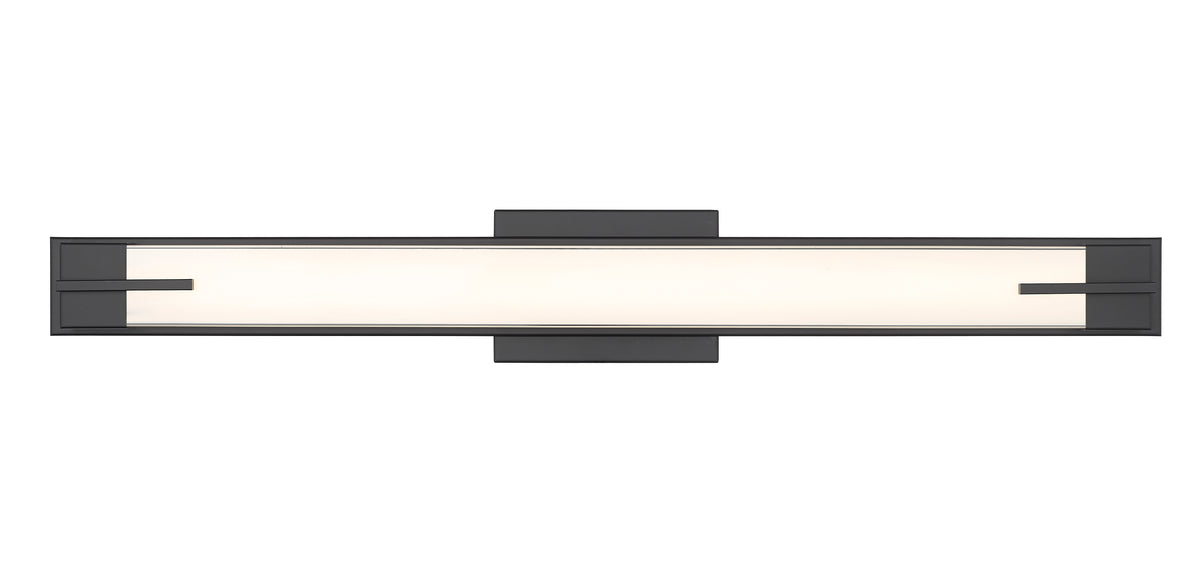 Barre d'éclairage de salle de bain Chase Noir mat, 33" – vue 5