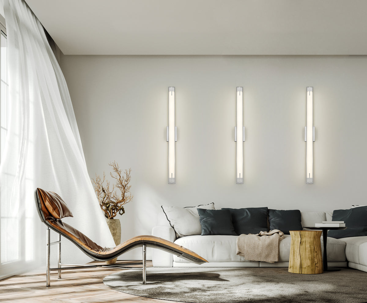 Barre d'éclairage de salle de bain Chase Chrome, 43" – vue 3