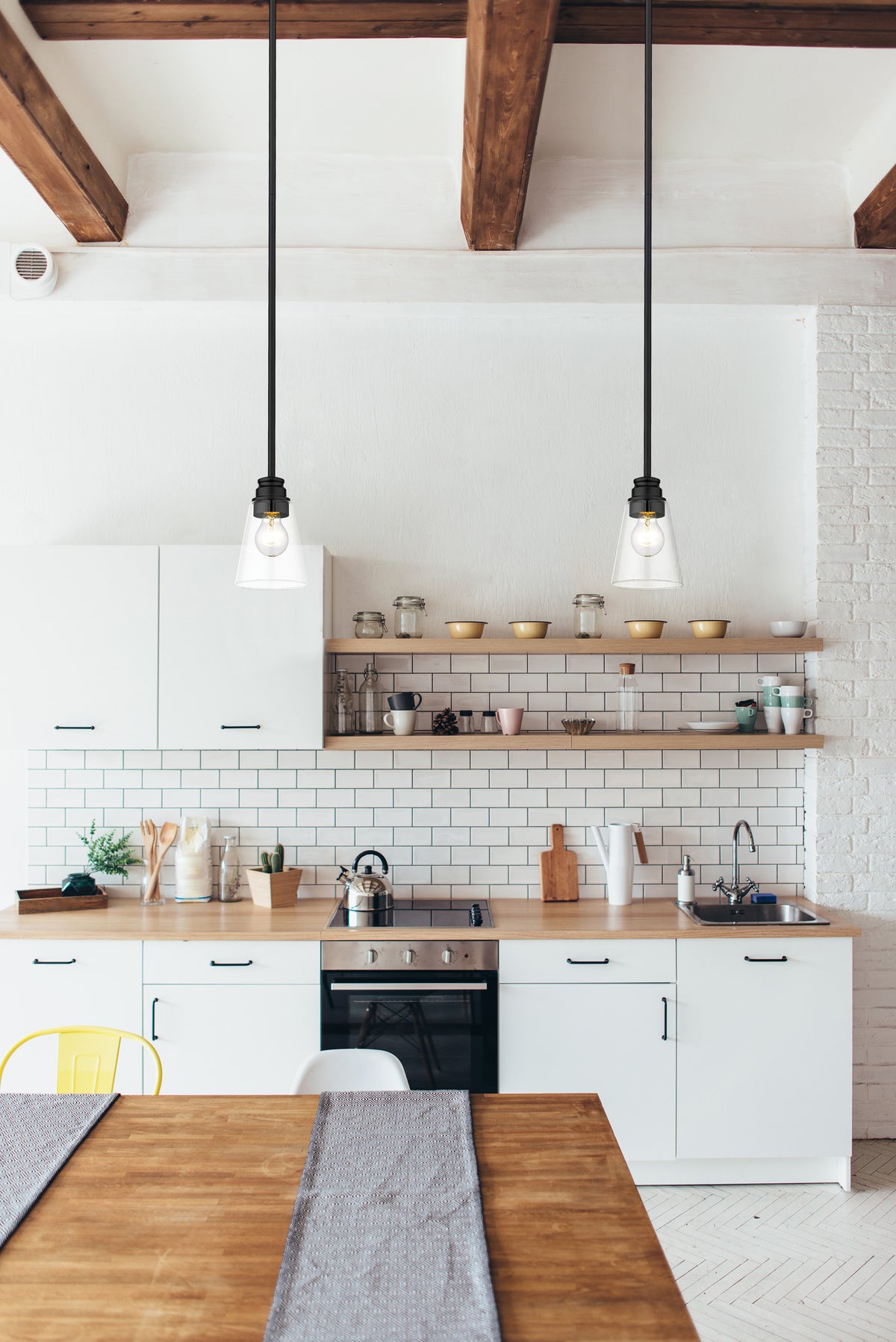 Mini-suspension Annora Noir mat – vue 3