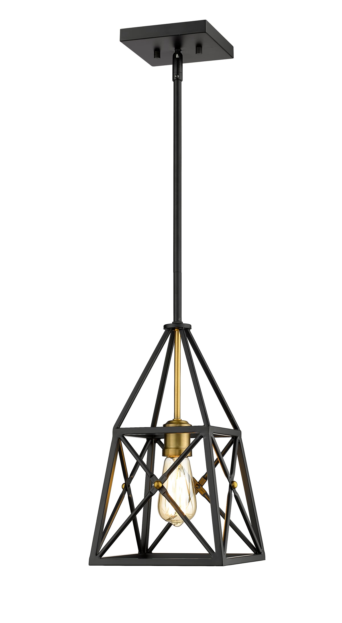 Mini-suspension Trestle Noir mat + Laiton vieilli – vue 5