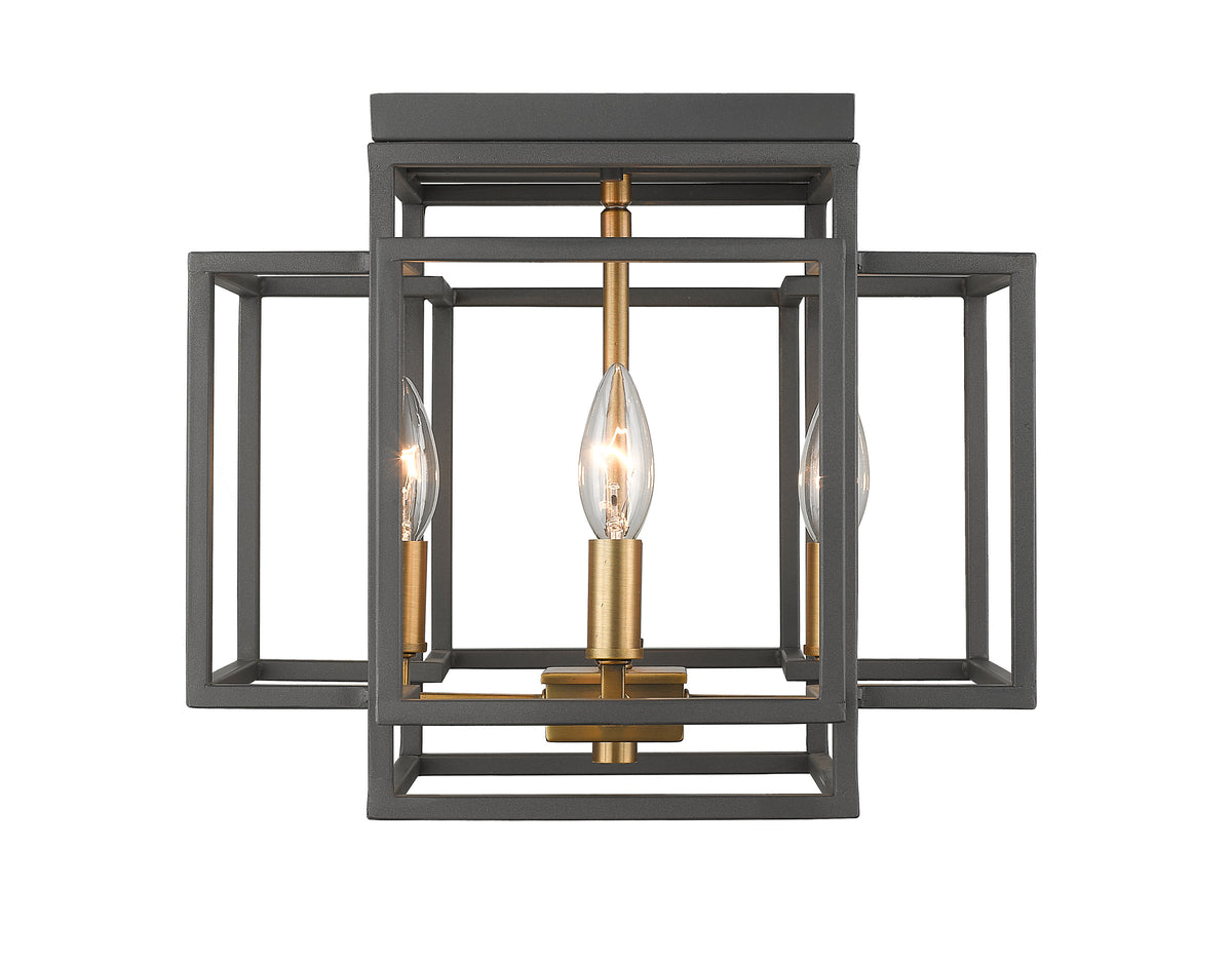 Plafonnier Titania Bronze + Laiton vieilli – vue 2