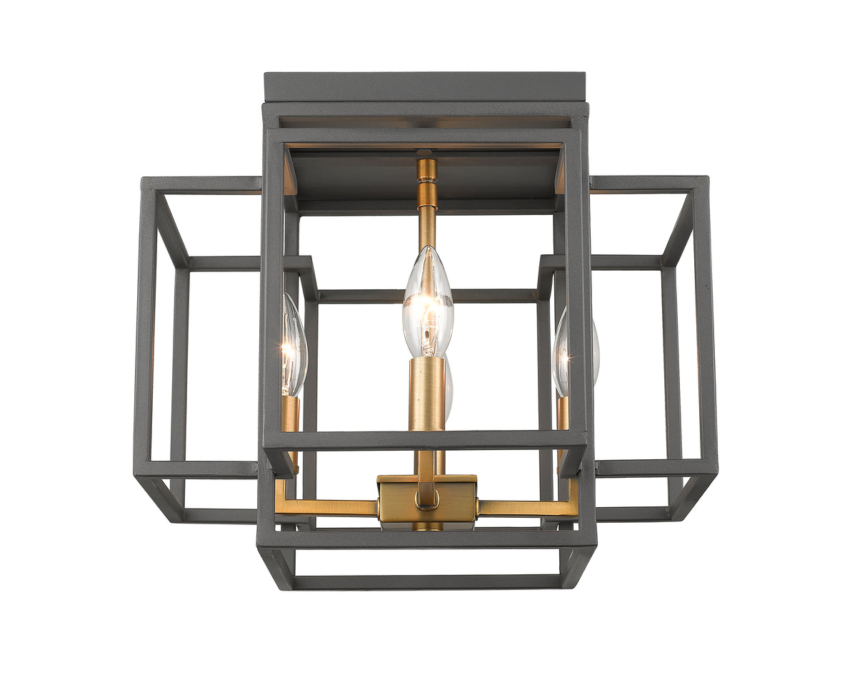 Plafonnier Titania Bronze + Laiton vieilli – vue 3