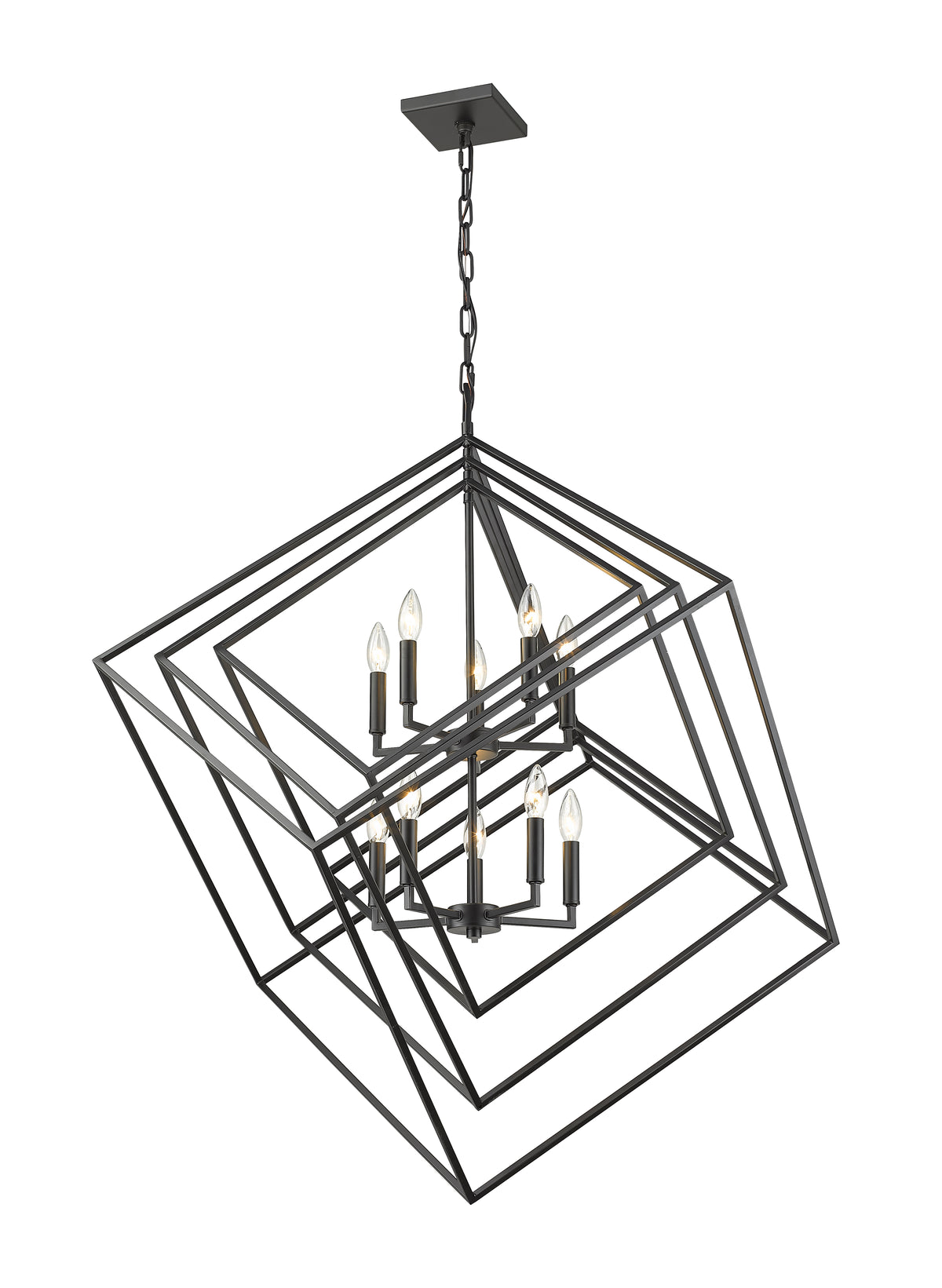 Lustre Euclid Noir mat, 41 1/2" – vue 4