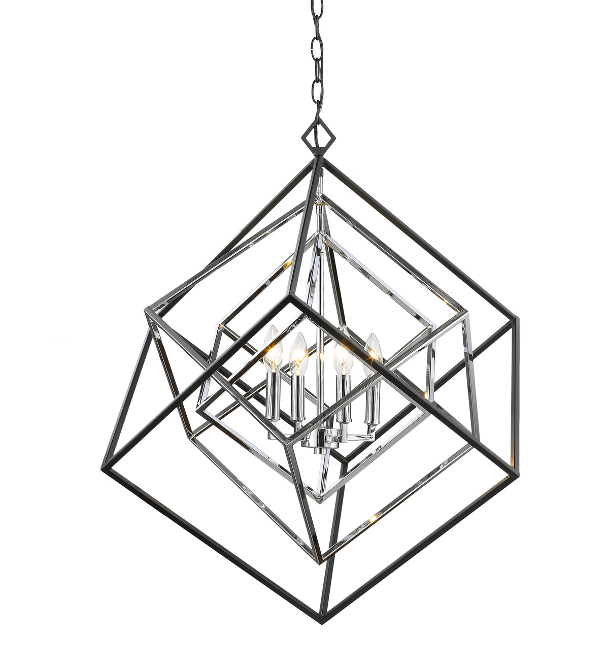 Lustre Euclid Chrome et noir mat, 29 1/2" – vue 3