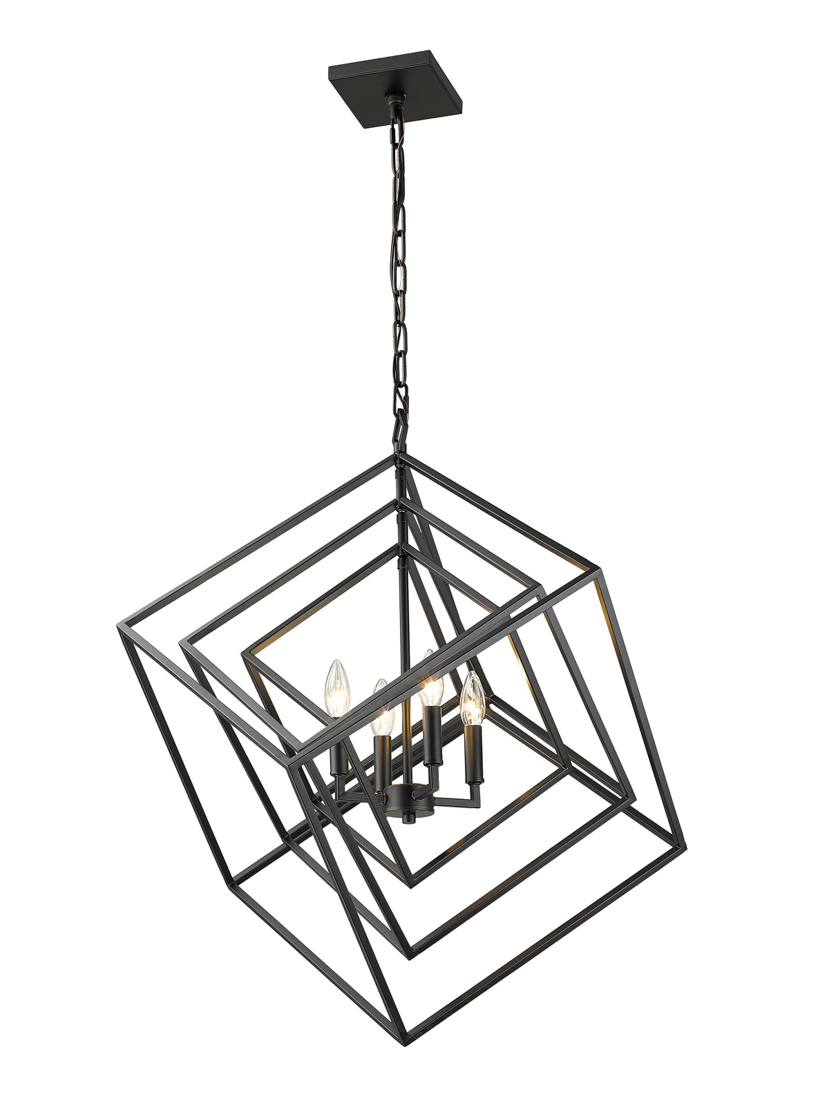 Lustre Euclid Noir mat, 29 1/2" – vue 4