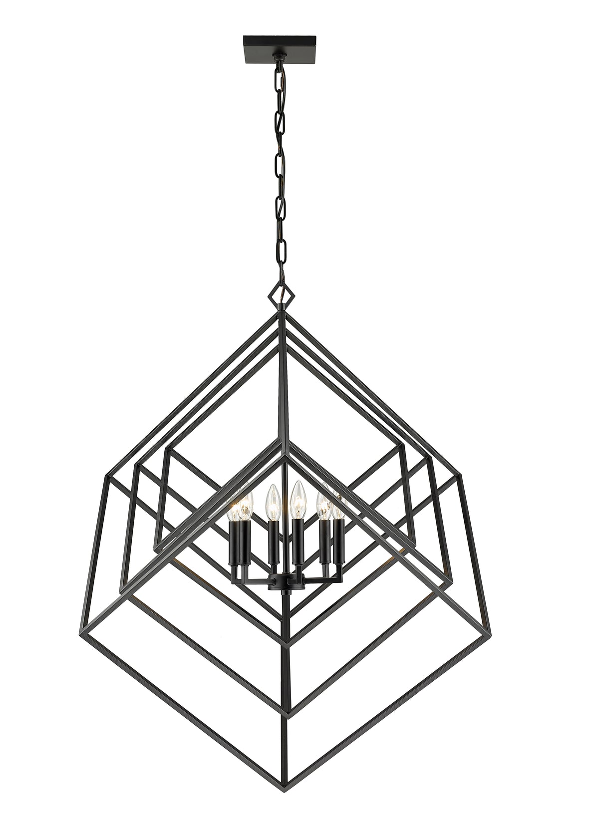 Lustre Euclid Noir mat, 35 1/2" – vue 5