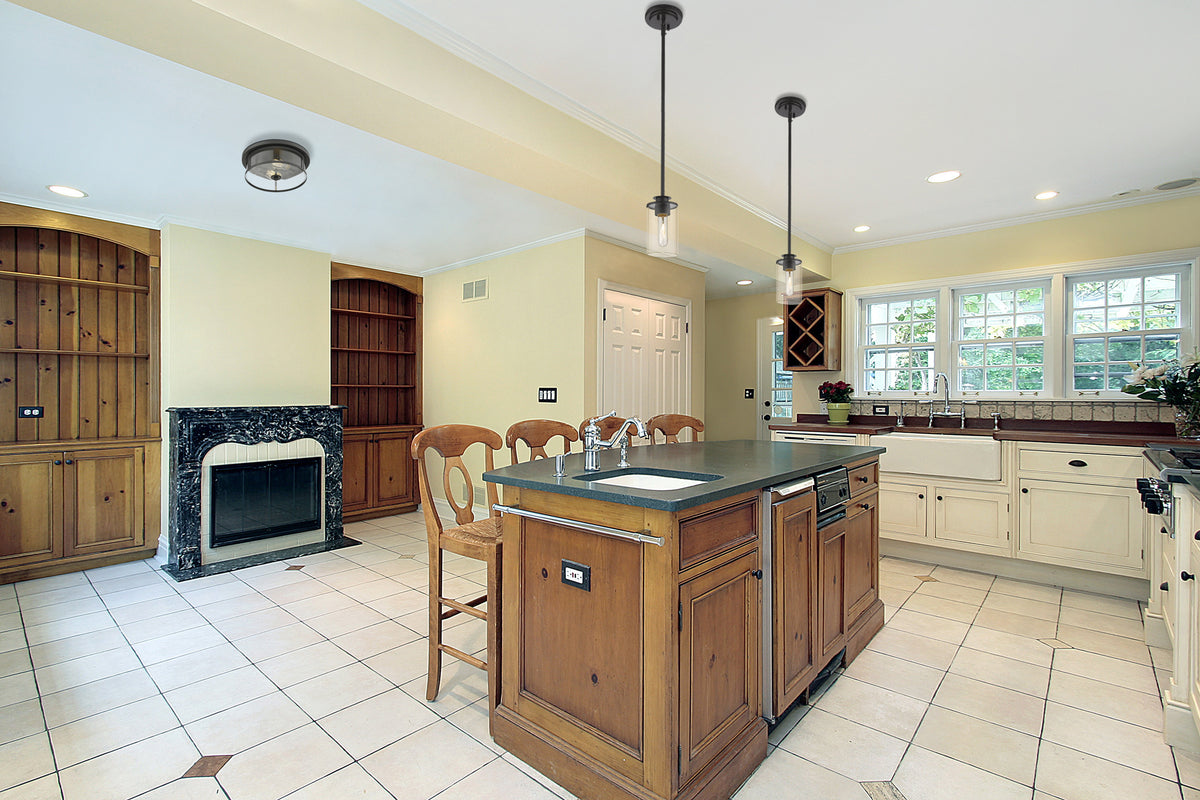 Plafonnier Savannah Bronze, Transparent, 13 3/4" – vue 3