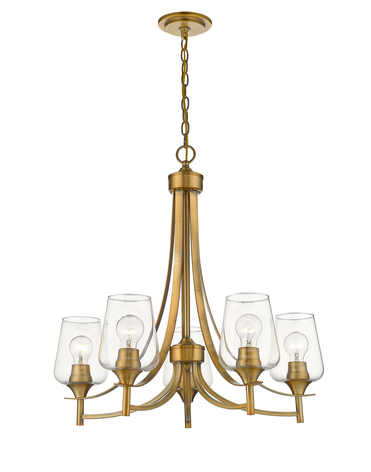 Lustre Joliet Laiton ancien, 25" – vue 4
