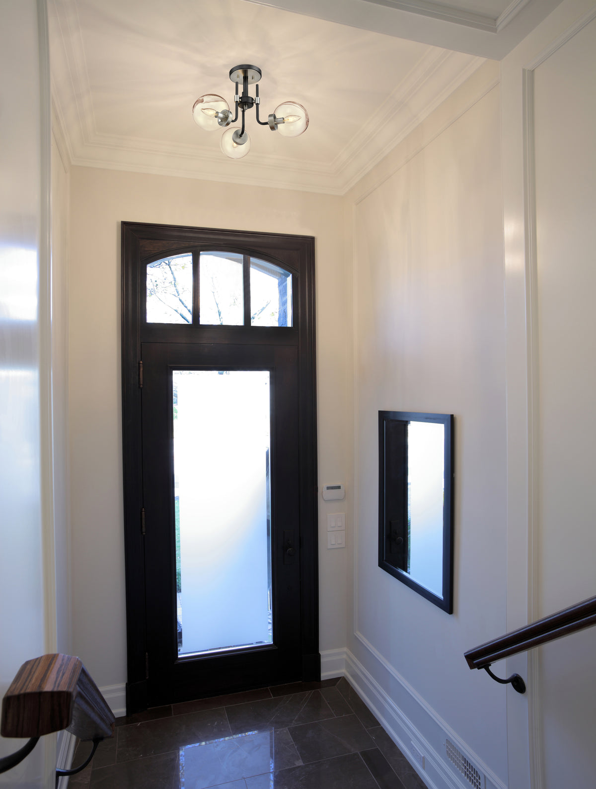 Semi-plafonnier Parsons Noir mat + Nickel brossé, 22" – vue 3