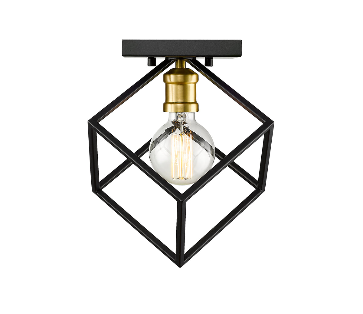Plafonnier Vertical Bronze + Laiton vieilli – vue 4