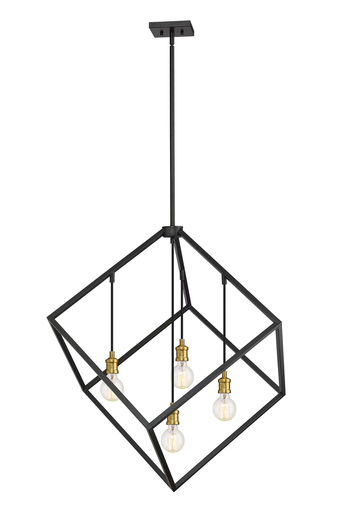 Suspension Vertical Bronze + Laiton vieilli, 34" – vue 5