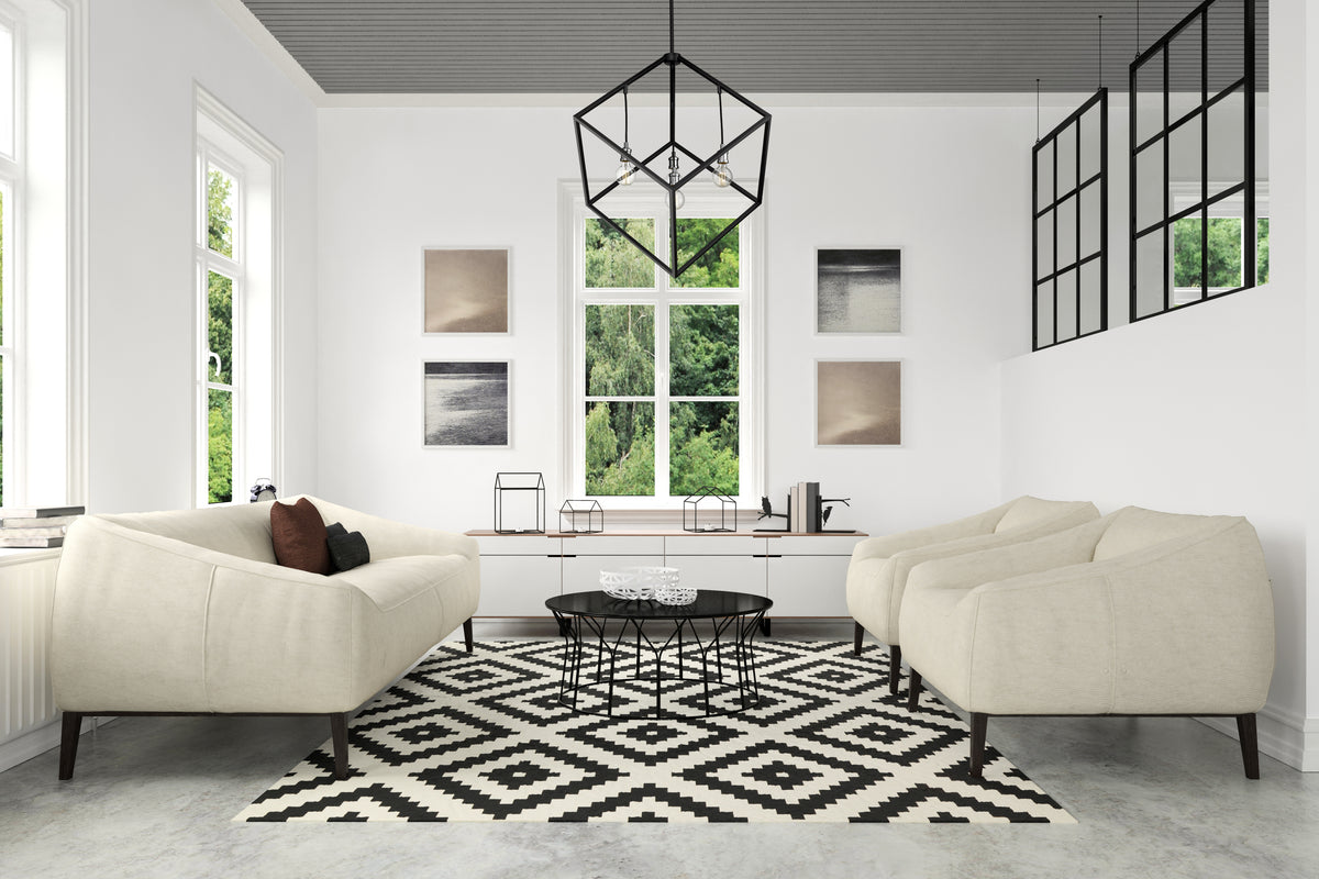 Suspension Vertical Noir mat + Nickel brossé, 34" – vue 2
