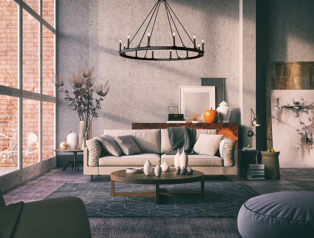 Lustre Barclay Noir mat, 48" – vue 2