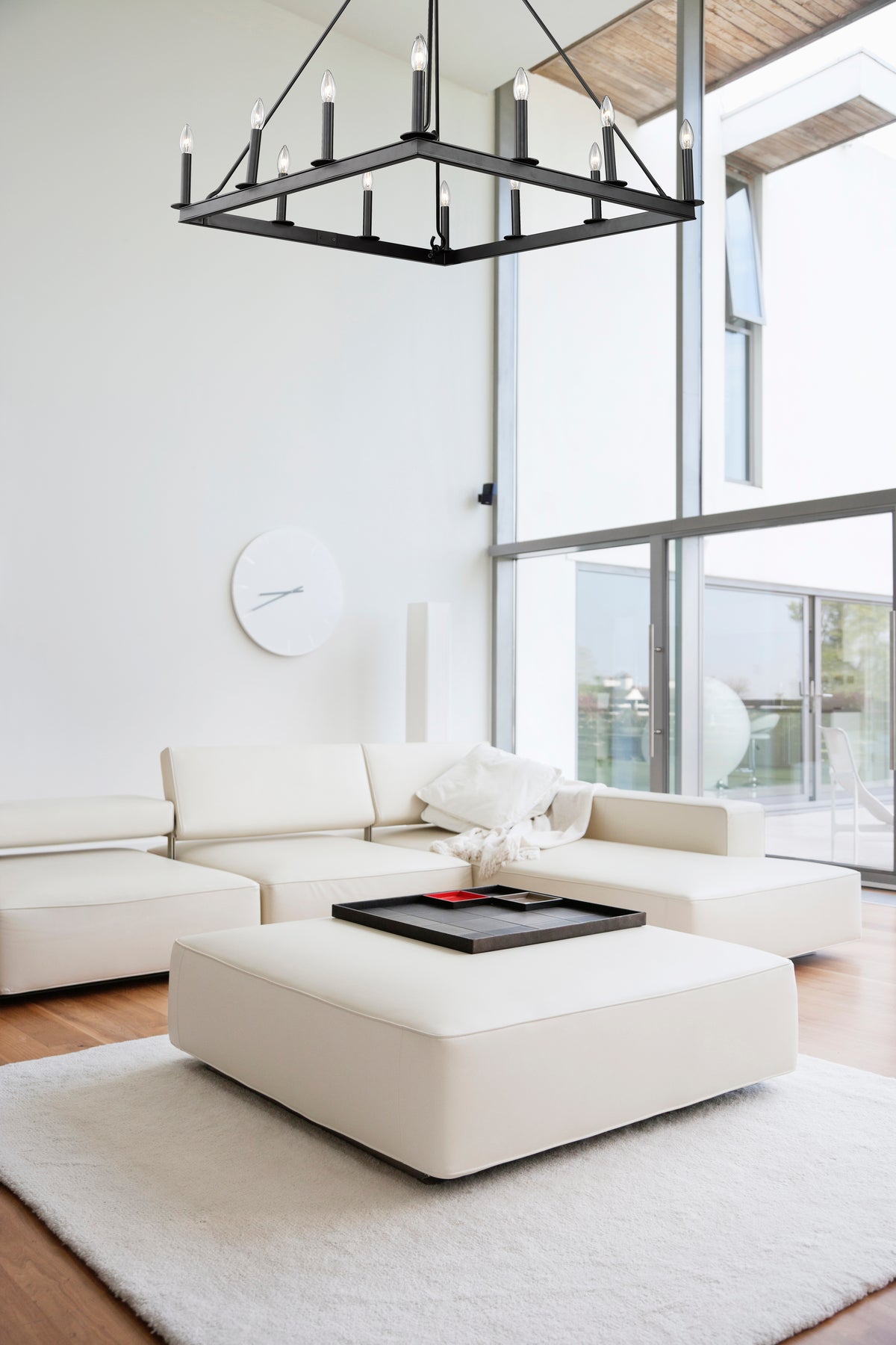 Lustre carré Barclay Noir mat, 34" – vue 2