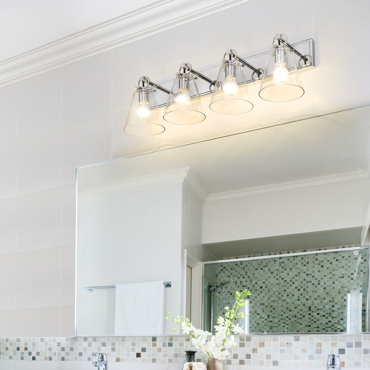 Luminaire de vanité Harper Chrome, 31 1/4" – vue 3