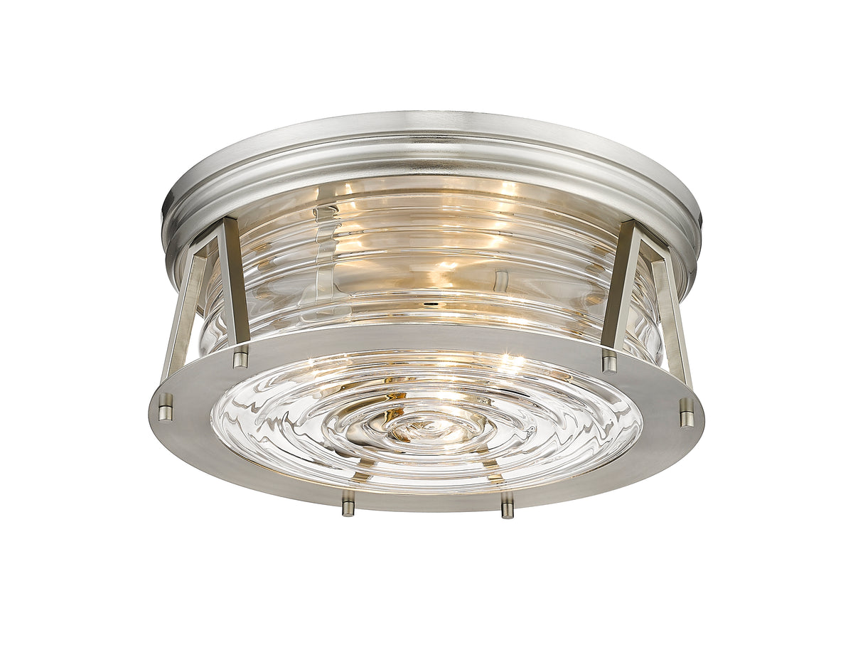 Plafonnier Cape Harbor Nickel brossé, 16" – vue 5