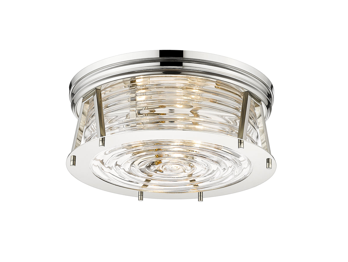 Plafonnier Cape Harbor Nickel poli, 16" – vue 5