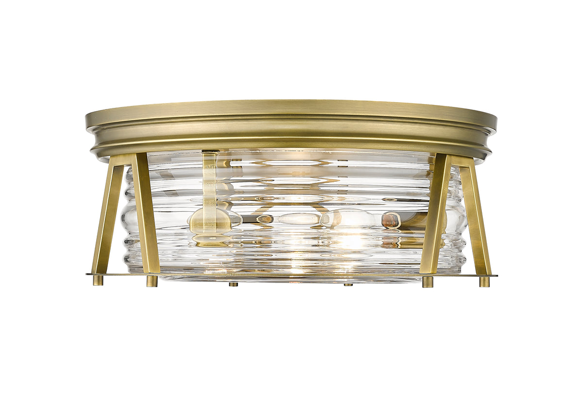 Plafonnier Cape Harbor Laiton frotté, 16" – vue 4