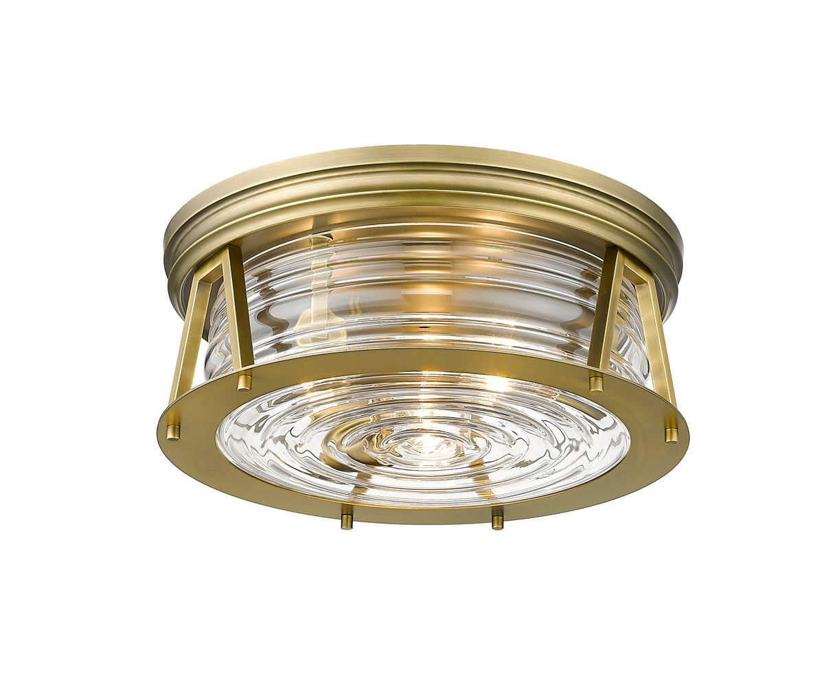 Plafonnier Cape Harbor Laiton frotté, 16" – vue 5