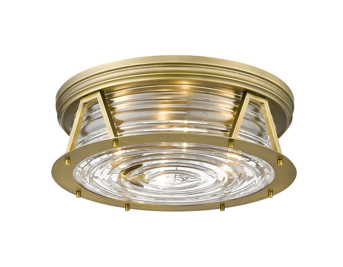 Plafonnier Cape Harbor Laiton frotté, 20" – vue 5
