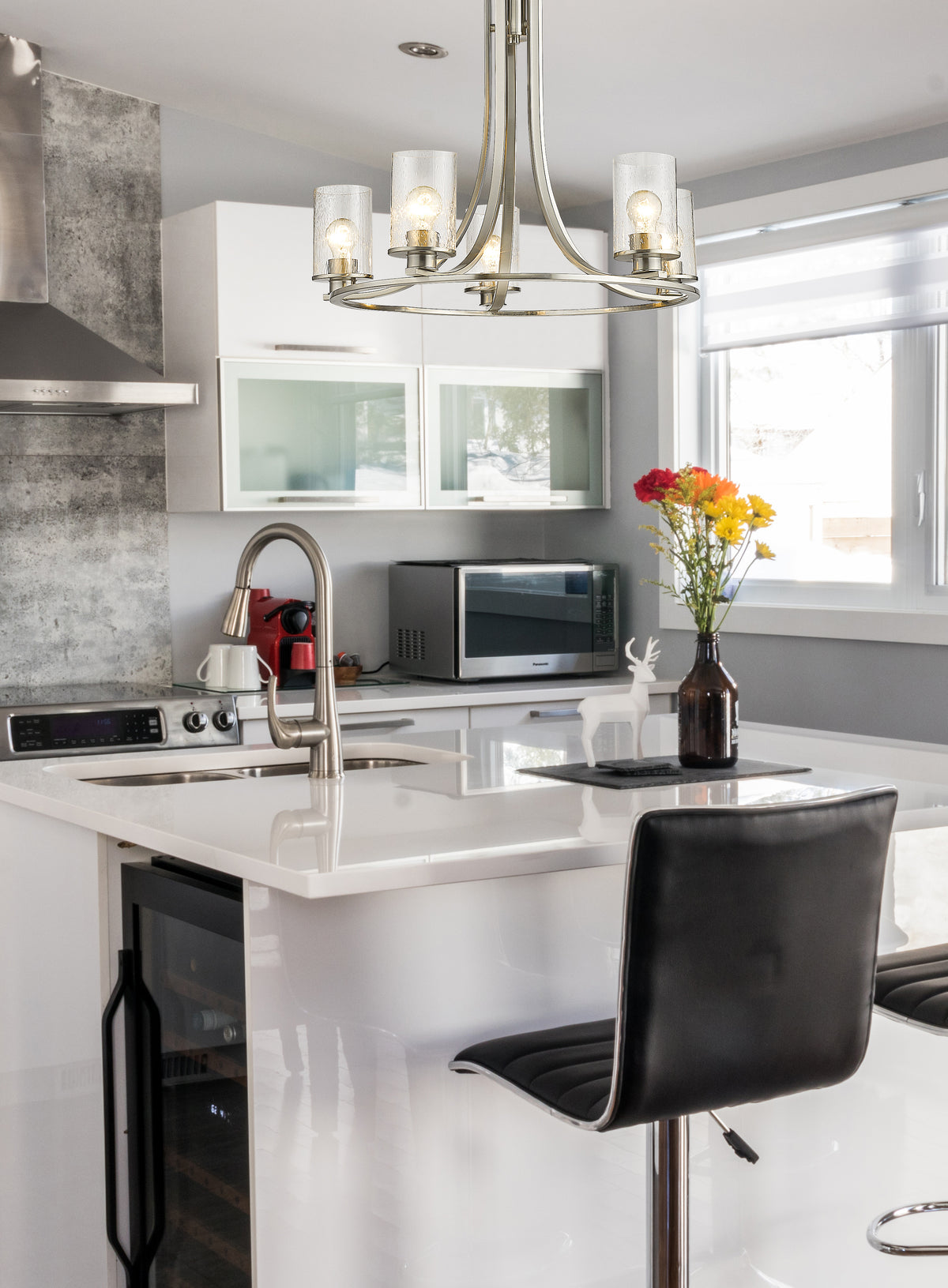 Lustre Beckett Nickel brossé – vue 3