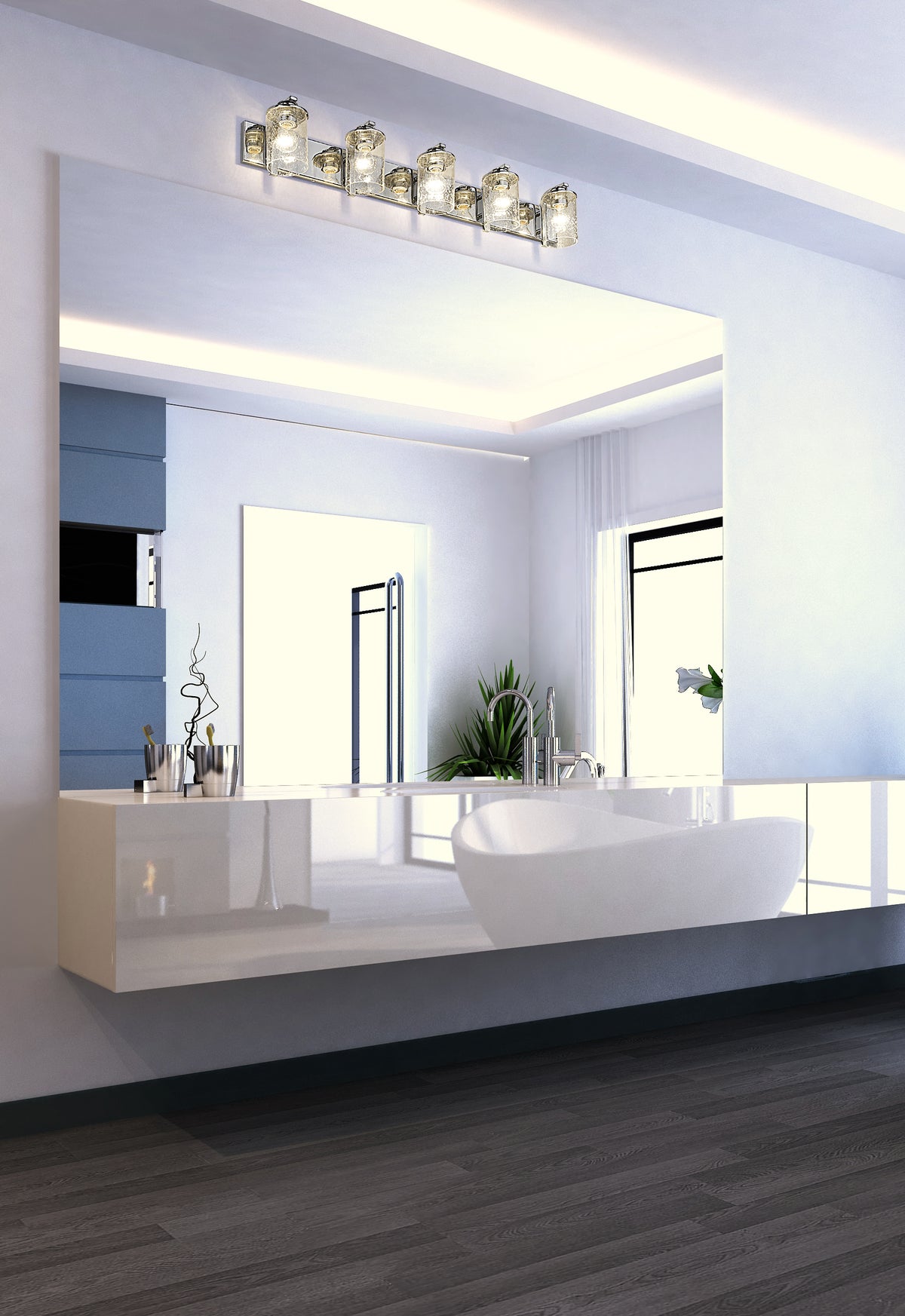 Luminaire de vanité Beckett Chrome, 42" – vue 2