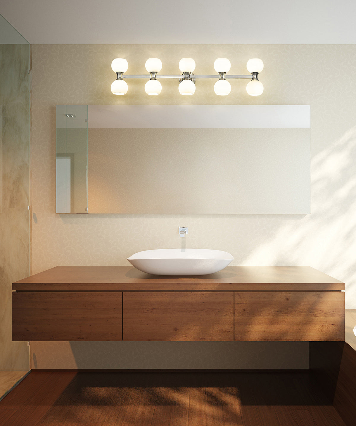 Luminaire de vanité Artemis Nickel brossé, 45" – vue 2