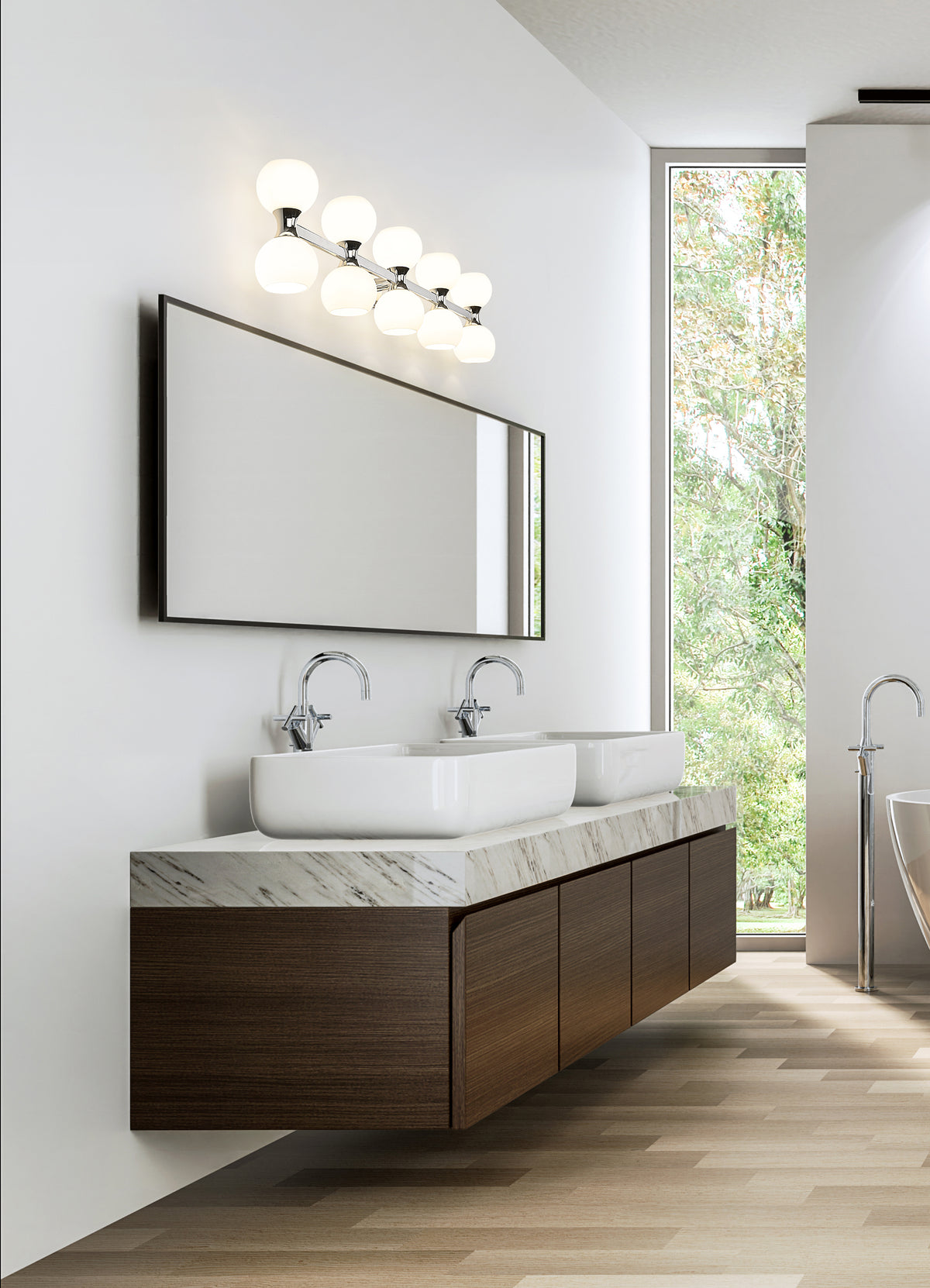 Luminaire de vanité Artemis Chrome, 45" – vue 2