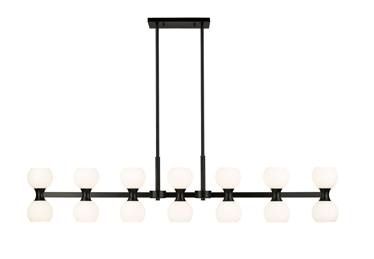 Suspension linéaire Artemis nombre ampoules 14 – vue 4