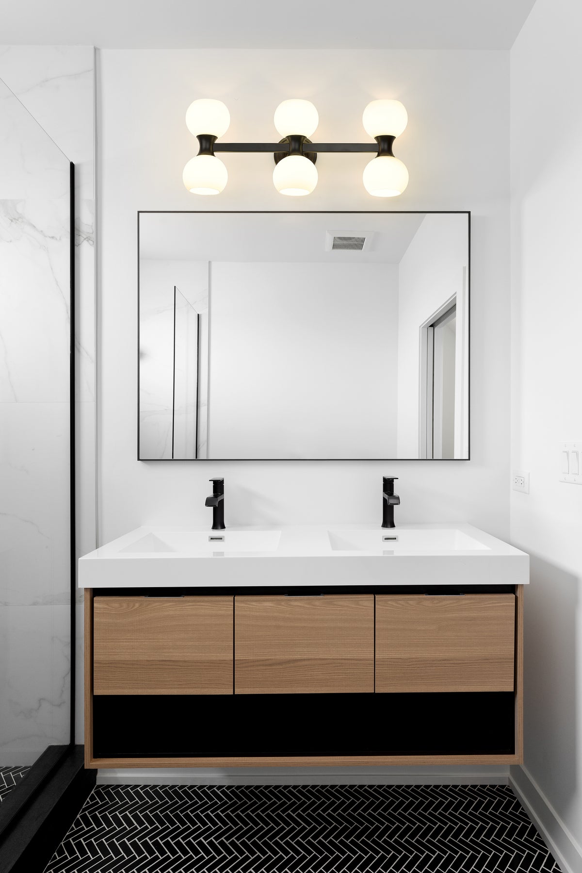Luminaire de vanité Artemis Noir mat, 25" – vue 3