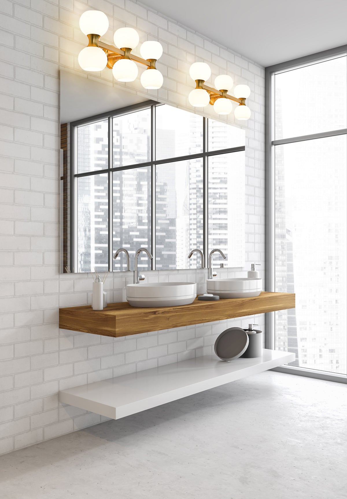 Luminaire de vanité Artemis Or moderne, 25" – vue 2