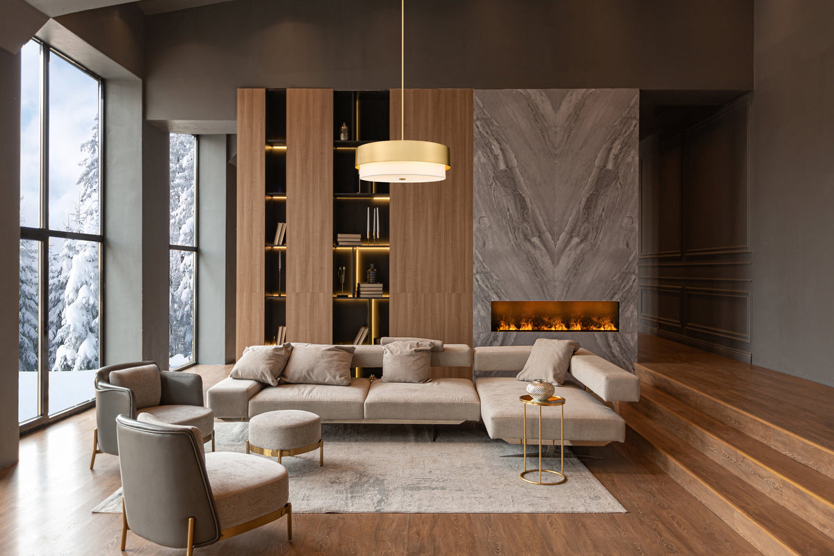 Lustre Counterpoint Or moderne – vue 3