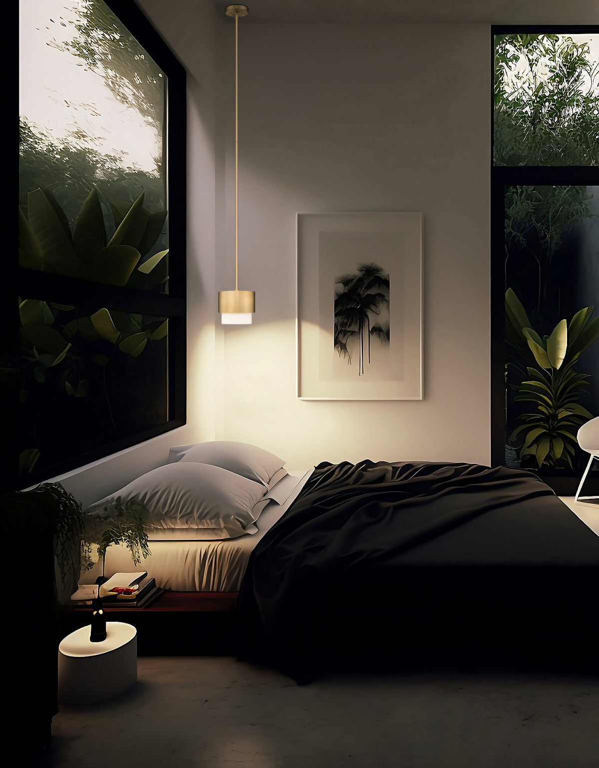 Mini-suspension Counterpoint Or moderne – vue 3